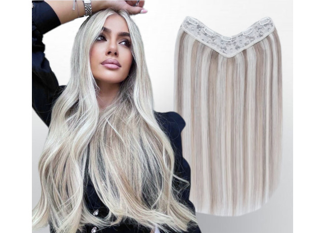 Trese de Par Natural V-Shape Diamond Balayage #19/Silver
